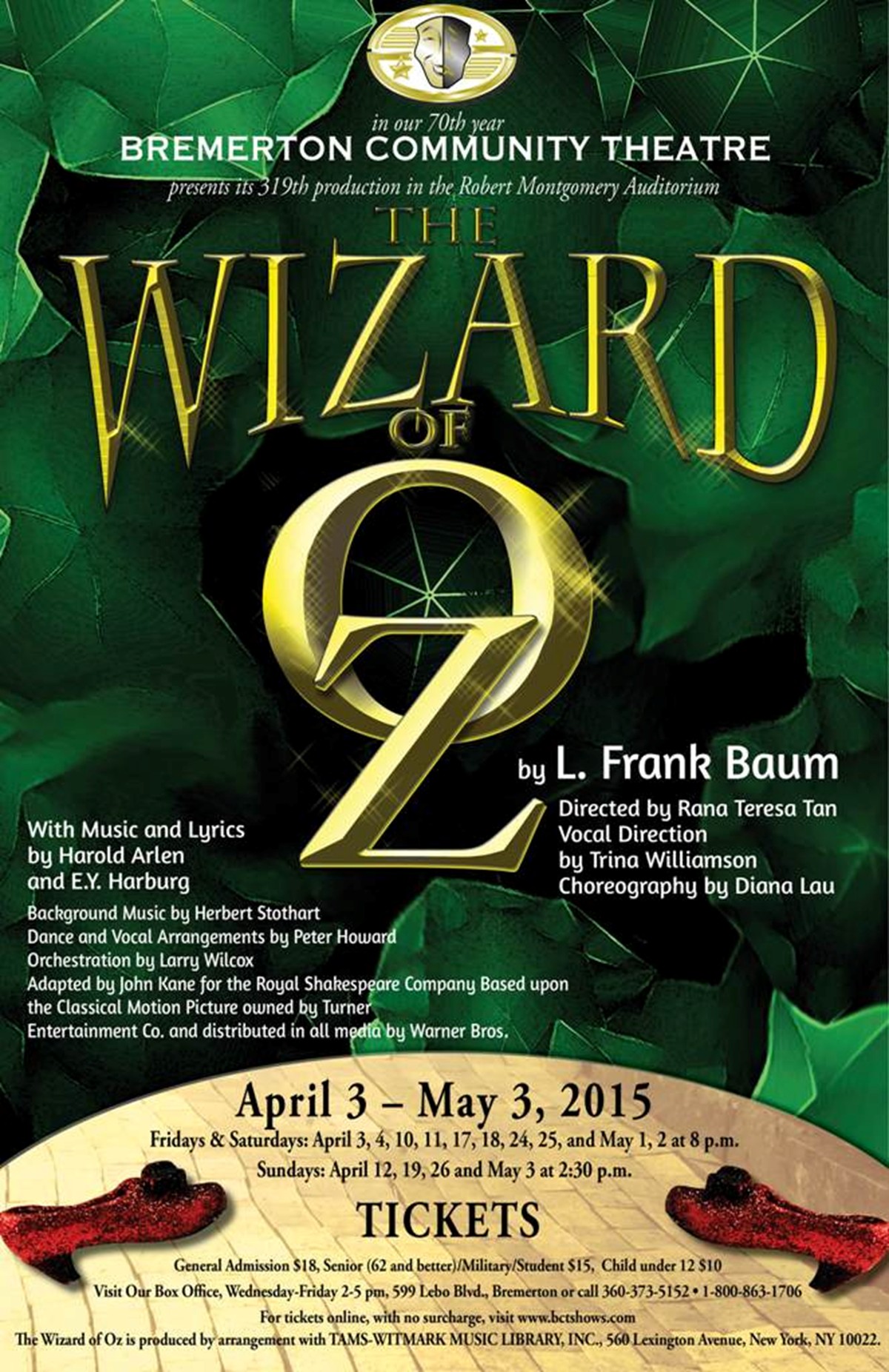wizard of oz theatre poster